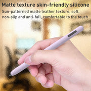 For Samsung Galaxy Tab S7 LOVE MEI Frosted Leather Texture Silicone Protective Pen Case(Purple)