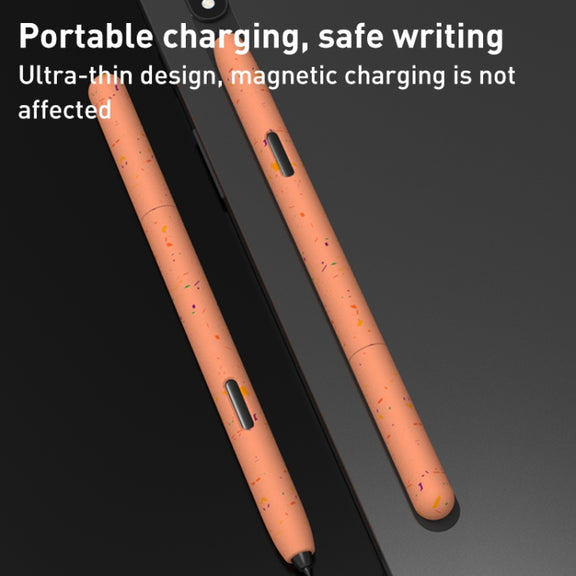 For Samsung Galaxy Tab S7 LOVE MEI Luminous Silicone Protective Pen Case(Orange)