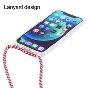 For iPhone 16 Pro Max Transparent Acrylic Airbag Shockproof Phone Protective Case with Lanyard(Zebra)