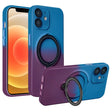 For iPhone 12 MagSafe Holder Gradient TPU Phone Case(Blue Purple) - iPhone 12 / 12 Pro Cases by PMC TechLife | Online Shopping South Africa | PMC TechLife