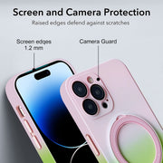 For iPhone 11 MagSafe Holder Gradient TPU Phone Case(Gray Purple)