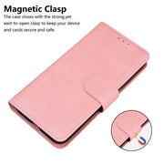 For Motorola Edge 2024 Skin Feel Pure Color Flip Leather Phone Case(Pink)