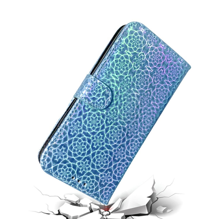 For iPhone 16e Colorful Magnetic Buckle Leather Phone Case(Blue)