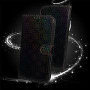 For iPhone 16 Pro Colorful Magnetic Buckle Leather Phone Case(Black)