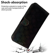 For iPhone 16 Pro Colorful Magnetic Buckle Leather Phone Case(Black)