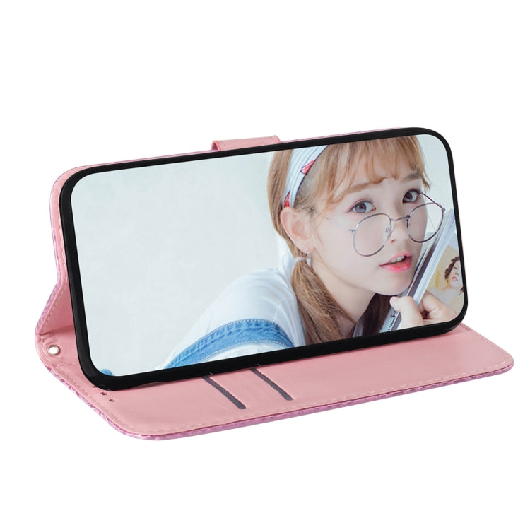 For iPhone 16 Plus Colorful Magnetic Buckle Leather Phone Case(Pink)