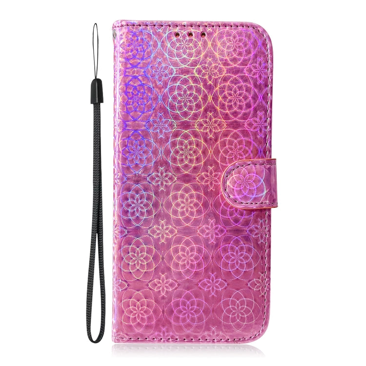 For Motorola Edge 50 Pro Colorful Magnetic Buckle Leather Phone Case(Pink)