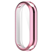 For Xiaomi Mi Band 8 / 9 Ceramic / 10 Ceramic Full Coverage TPU Electroplating Watch Protective Cover(Pink)