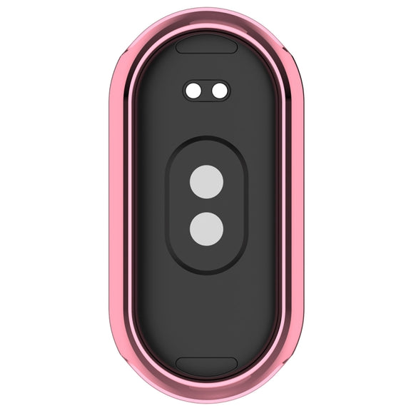 For Xiaomi Mi Band 8 / 9 Ceramic / 10 Ceramic Full Coverage TPU Electroplating Watch Protective Cover(Pink)