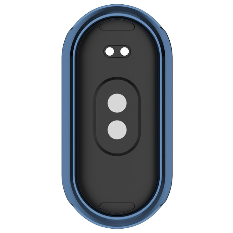 For Xiaomi Mi Band 8 / 9 Ceramic / 10 Ceramic Full Coverage TPU Electroplating Watch Protective Cover(Blue)