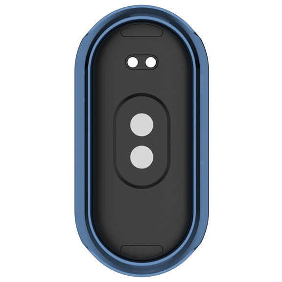For Xiaomi Mi Band 8 / 9 Ceramic / 10 Ceramic Full Coverage TPU Electroplating Watch Protective Cover(Blue)