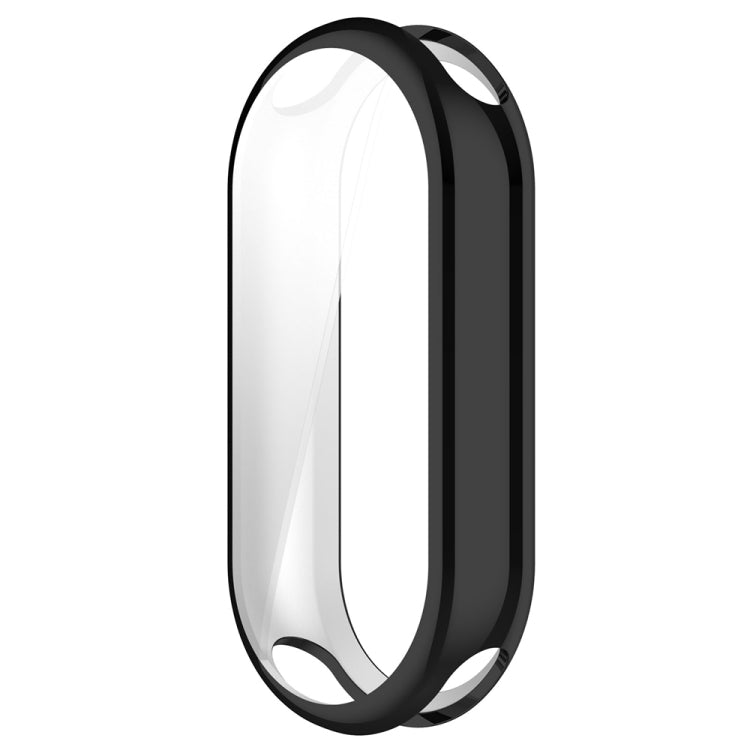 For Xiaomi Mi Band 8 / 9 Ceramic / 10 Ceramic Full Coverage TPU Electroplating Watch Protective Cover(Black)