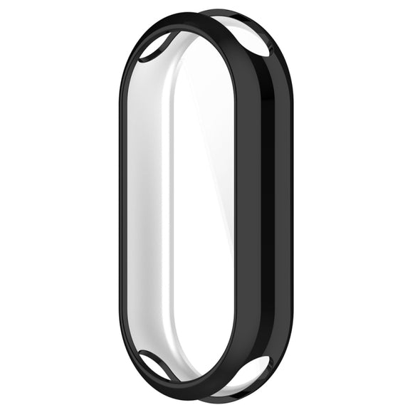 For Xiaomi Mi Band 8 / 9 Ceramic / 10 Ceramic Full Coverage TPU Electroplating Watch Protective Cover(Black)