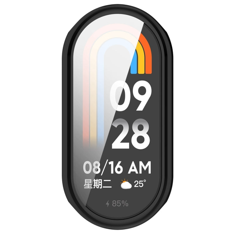 For Xiaomi Mi Band 8 / 9 Ceramic / 10 Ceramic Full Coverage TPU Electroplating Watch Protective Cover(Black)