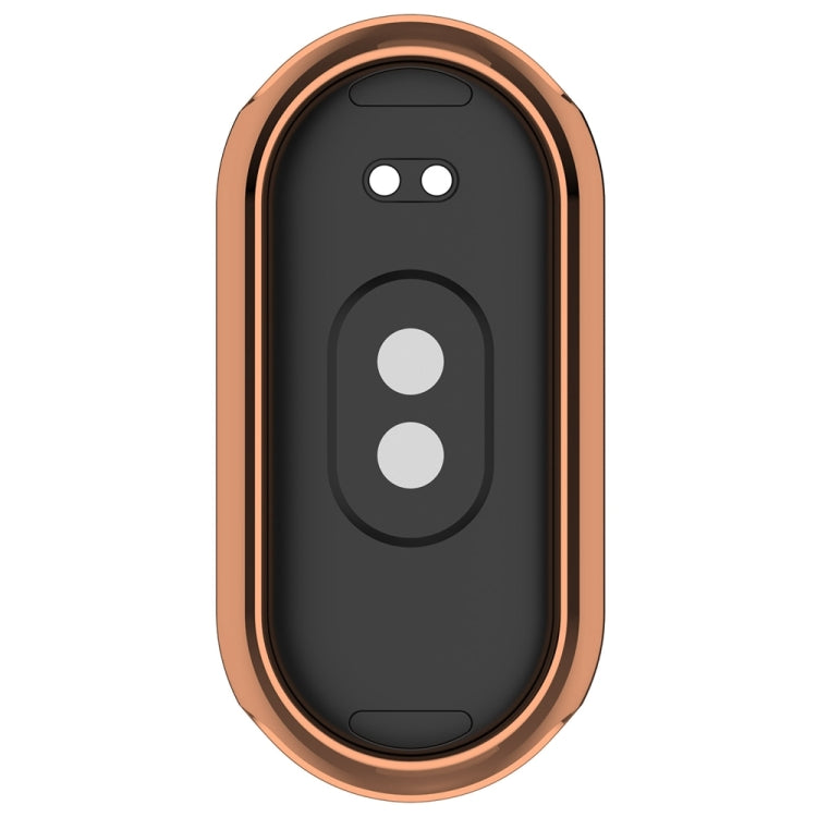 For Xiaomi Mi Band 8 Full Coverage TPU Electroplating Watch Protective Case(Rose Gold)