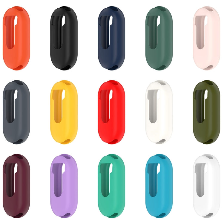 For Xiaomi Mi Band 8 Pure Color Silicone Watch Protective Case(Dark Green)