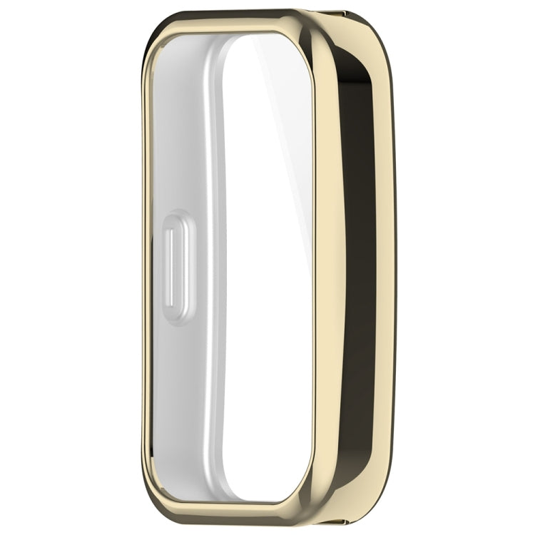 For Huawei Band 8 Full Coverage TPU Electroplating Watch Protective Case(Light Gold)