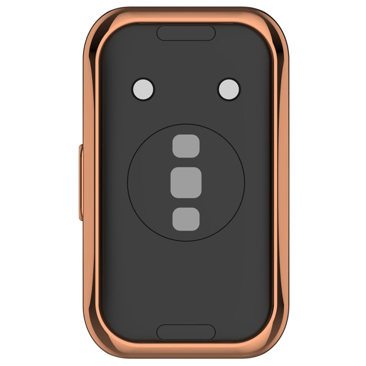 For Huawei Band 8 Full Coverage TPU Electroplating Watch Protective Case(Rose Gold)