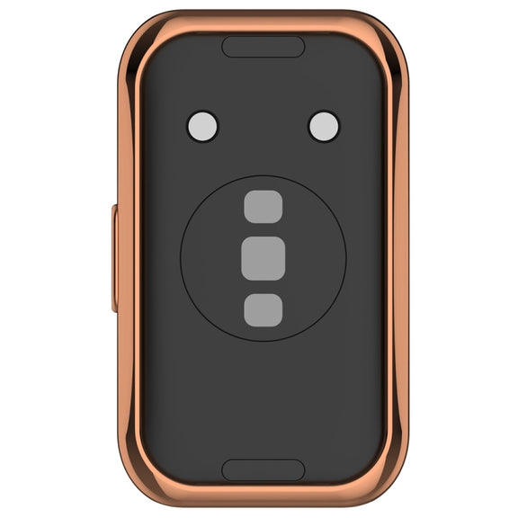 For Huawei Band 8 Full Coverage TPU Electroplating Watch Protective Case(Rose Gold)