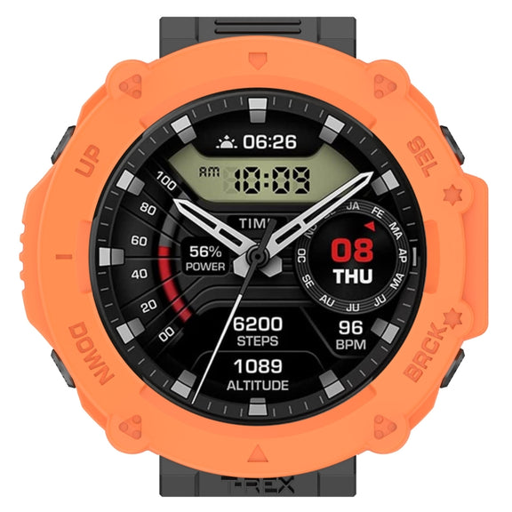 For Amazfit T-Rex Ultra Armor Hollow Watch Protective Case(Orange)