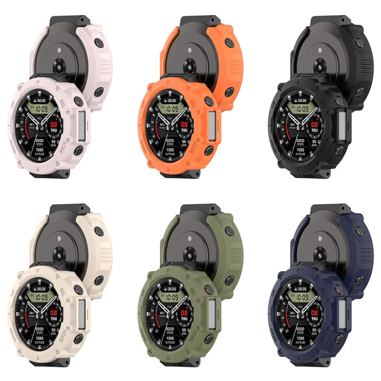 For Amazfit T-Rex Ultra Armor Hollow Watch Protective Case(Orange)