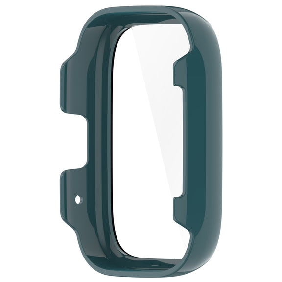 For Redmi Watch 3 Lite PC + Tempered Film Integrated Watch Protective Case(Pine Green)