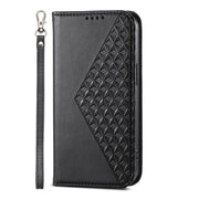For Xiaomi Redmi Note 13 Pro 5G Cubic Grid Calf Texture Magnetic Leather Phone Case(Black)