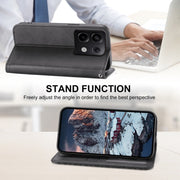 For Xiaomi Redmi Note 13 Pro 5G Cubic Grid Calf Texture Magnetic Leather Phone Case(Black)