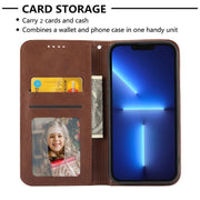 For Xiaomi 14 Pro Cubic Grid Calf Texture Magnetic Leather Phone Case(Brown)
