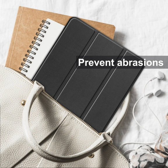 For Samsung Galaxy Tab S10 Ultra / S9 Ultra Custer Pure Color 3-Fold Holder Smart Leather Tablet Case(Black)