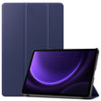 For Samsung Galaxy Tab S9 FE Custer Pure Color 3-Fold Holder Smart Leather Tablet Case(Dark Blue) - Galaxy Tab S9 FE by PMC TechLife | Online Shopping South Africa | PMC TechLife | Buy Now Pay Later Mobicred