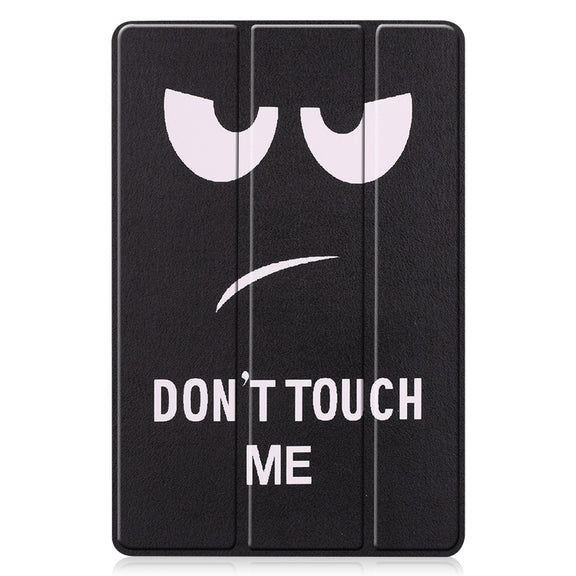 For Samsung Galaxy Tab S9 Custer Painted 3-Fold Holder Smart Leather Tablet Case(Big Eye Me)