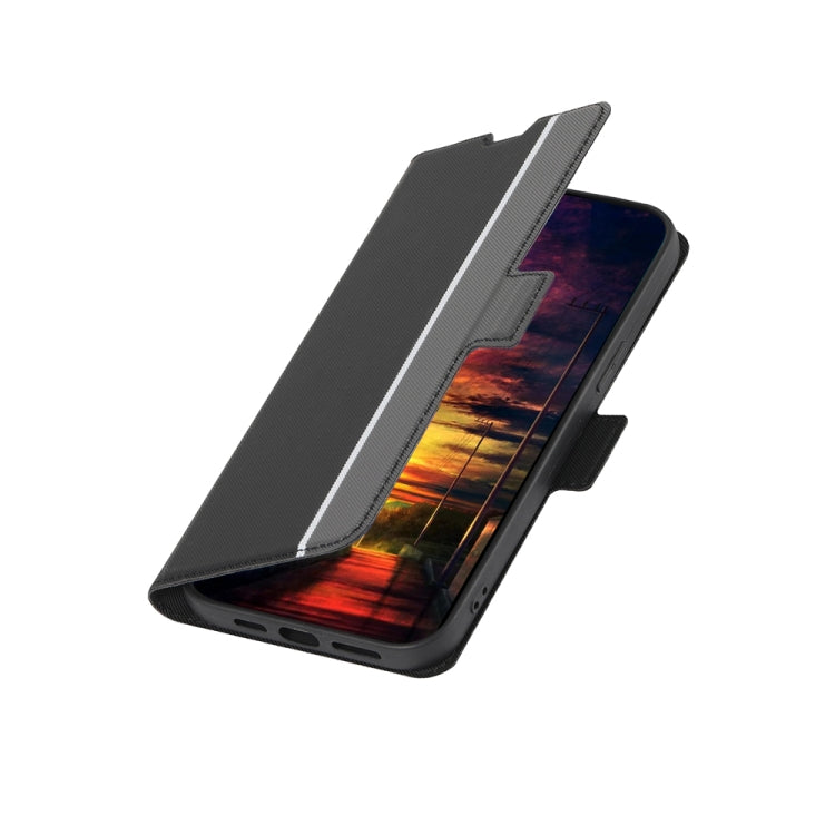 For Realme 11 Pro 5G / 11 Pro+ 5G Twill Texture Side Button Leather Phone Case(Black)