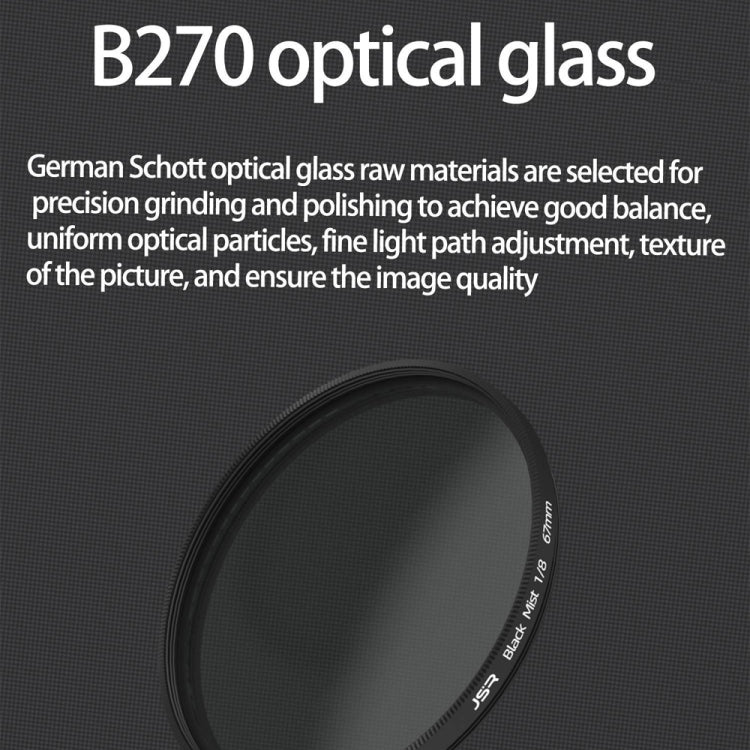 JSR Black Mist Filter Camera Lens Filter, Size:52mm(1/8 Filter)