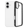 For iPhone 16 Frosted TPU + Transparent PC Phone Case(Black) - iPhone 16 Cases by PMC TechLife | Online Shopping South Africa | PMC TechLife | Buy Now Pay Later Mobicred