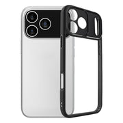 For iPhone 17 Pro Frosted TPU + Transparent PC Phone Case(Black)