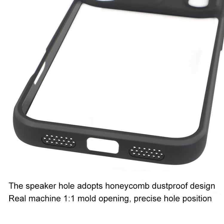 For iPhone 17 Pro Frosted TPU + Transparent PC Phone Case(Black)