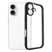 For iPhone 17 Frosted TPU + Transparent PC Phone Case(Black)