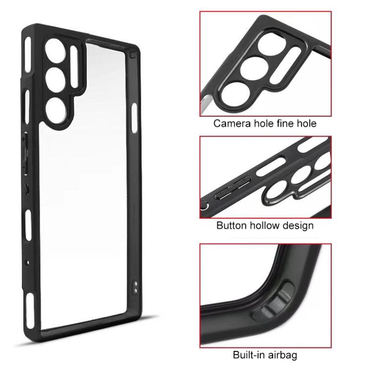 For ZTE nubia Red Magic 9 Pro / 9 Pro+ Frosted TPU + Transparent PC Phone Case(Black)