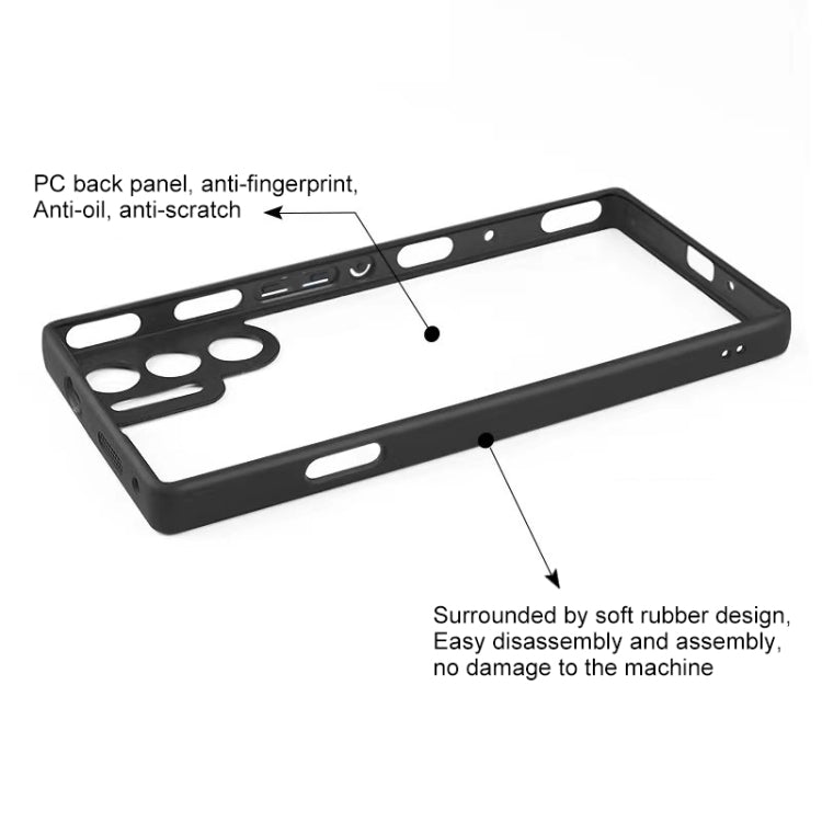 For ZTE nubia Red Magic 9 Pro / 9 Pro+ Frosted TPU + Transparent PC Phone Case(Black)