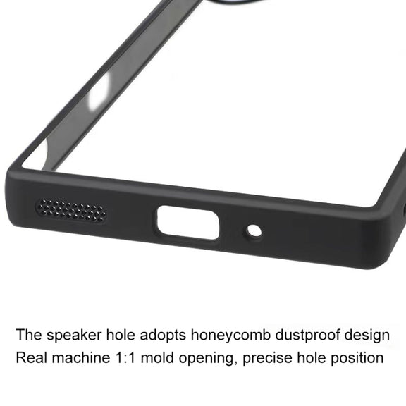 For ZTE nubia Red Magic 9 Pro / 9 Pro+ Frosted TPU + Transparent PC Phone Case(Black)