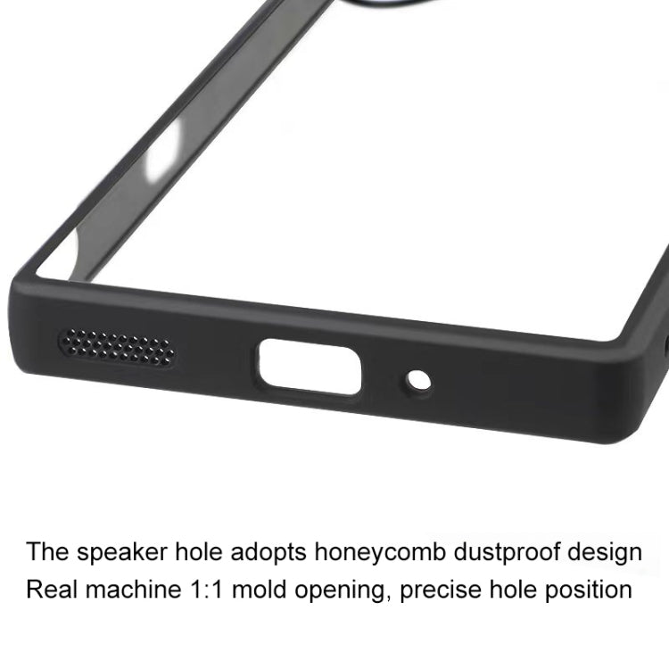 For ZTE nubia Red Magic 9 Pro / 9 Pro+ Frosted TPU + Transparent PC Phone Case(Black)