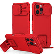 For iPhone 16 Pro Stereoscopic Holder Sliding Camshield Phone Case(Red) - free shipping - PMC TechLife - Order now!