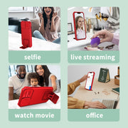For iPhone 16 Pro Stereoscopic Holder Sliding Camshield Phone Case(Red)
