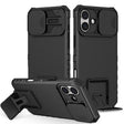 For iPhone 16 Stereoscopic Holder Sliding Camshield Phone Case(Black) - iPhone 16 Cases by PMC TechLife | Online Shopping South Africa | PMC TechLife | Buy Now Pay Later Mobicred