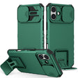 For iPhone 16 Stereoscopic Holder Sliding Camshield Phone Case(Green) - iPhone 16 Cases by PMC TechLife | Online Shopping South Africa | PMC TechLife | Buy Now Pay Later Mobicred