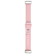 For Fitbit Charge 5 PU Leather Replacement Watch Band(Pink)