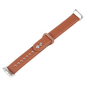 For Fitbit Charge 5 PU Leather Replacement Watch Band(Brown)