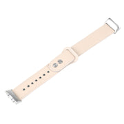 For Fitbit Charge 5 PU Leather Replacement Watch Band(Creamy White)