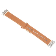 For Fitbit Charge 5 PU Leather Replacement Watch Band(Creamy White)